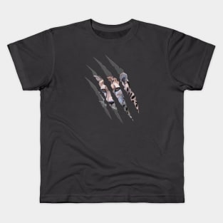 King Cheetah in Claw Marks Kids T-Shirt